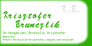 krisztofer brunczlik business card